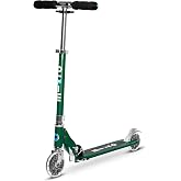 Micro Kickboard | Sprite Foldable LED Scooter for Ages 6+ | Children up to 220 lbs | 2 Wheel | Travel Ready | Adjustable T Bar | Smooth Ride, Motion Activated PU LED Wheels | Swiss Design