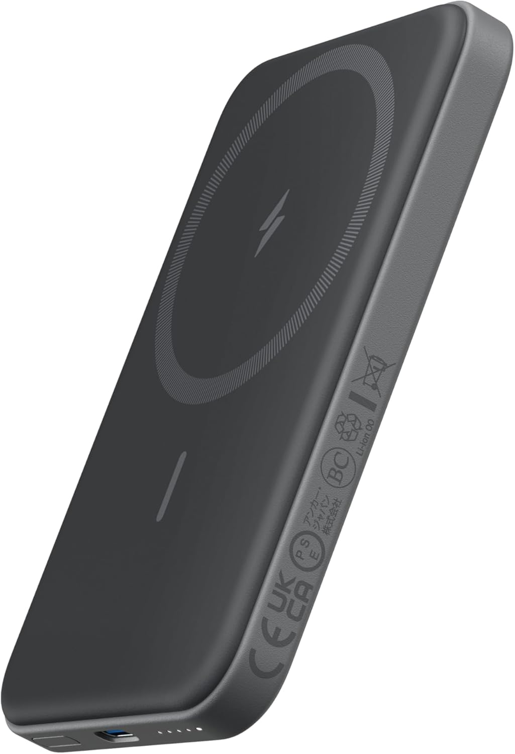 Anker 621 Magnetic Portable Charger (MagGo), 5,000mAh Wireless Power Bank with USB-C Cable, Magsafe-Compatible Battery Pack f