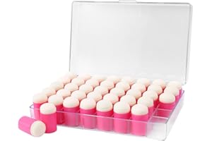 HAUSTGO 40 Pieces Sponge Daubers W/Storage Case - Perfect for Use with a Variety of Coloring Mediums Such as Ink, Paint, Glue & More - Fits Over The Finger and Makes Blending Accuracy Easier