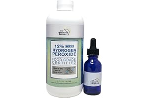 THE ONE MINUTE MIRACLE 12% Hydrogen Peroxide Food Grade - 16 oz Bottle - Reconmended by The One Minute Cure Book. Our Brand OMM is The Choice by Professional, Alternative Medicine, and homeopathic Communities.