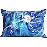 Frozen Sisters Pillowcase Kid's Sofa Throw Pillow Cushion Home Living Soft Square Cover Decorative Bedroom Couch 20 X 30 in