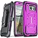 COVRWARE Galaxy S7 Edge [Aegis Series] + Full-Coverage Screen Protector, Heavy Duty Rugged Full-Body Armor Holster Case [Belt Swivel Clip][Kickstand] For Samsung Galaxy S7 Edge, Magenta