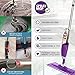 Vorfreude – Floor Mop with Integrated Spray and – Included Refillable 700Ml Capacity Bottle and Reusable Microfibre Pad