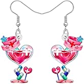 DALANE Acrylic Funny Nurse Cap with Pill Heart Goblet Design Earrings Cute Appreciation Dangle Jewelry Nurse Gifts for Women Doctor RN Nursing Graduation Accessories