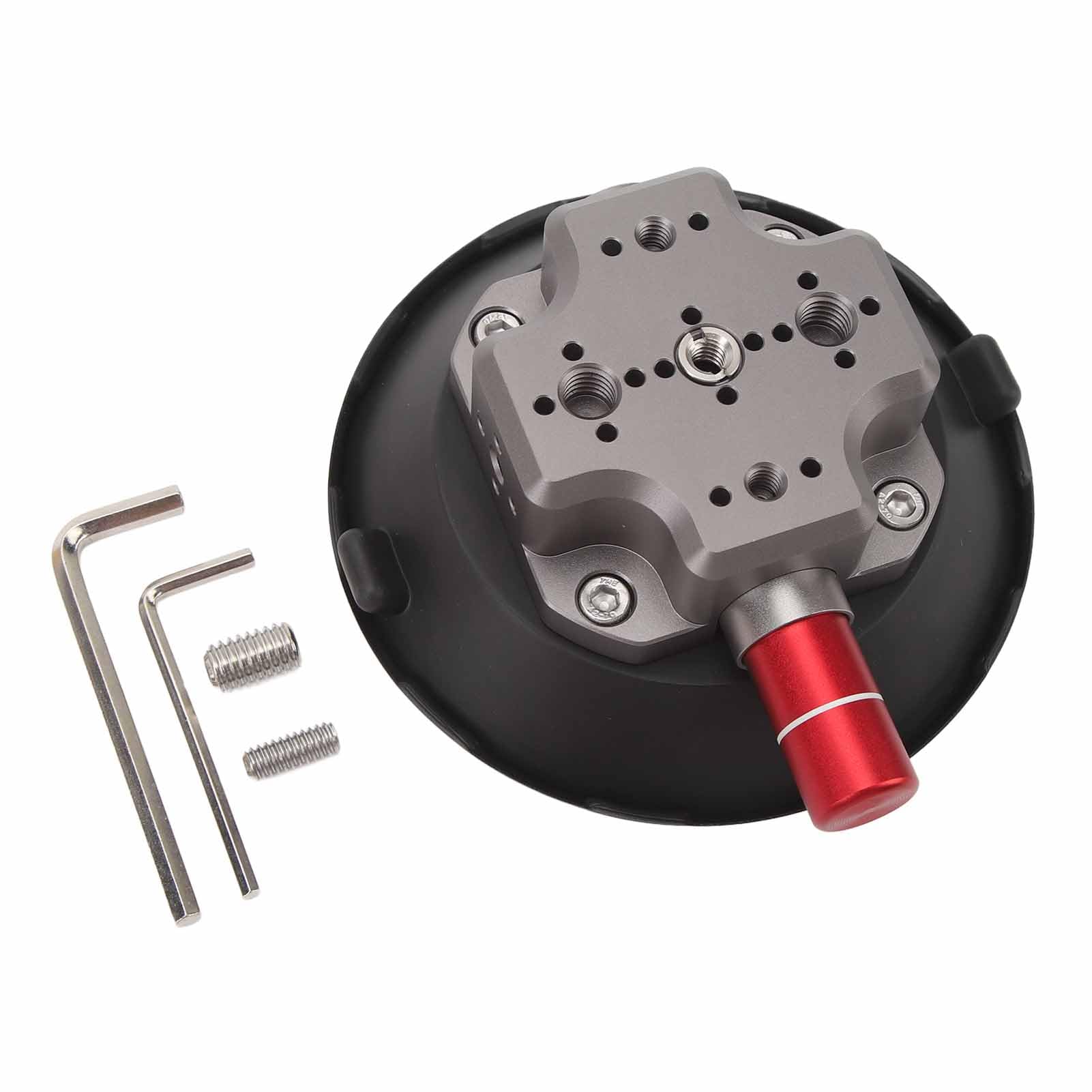 Ejoyous 4.7 Inch Suction Cup Camera Mount, Car Camera Pump Suction Mount with 1/4 3/8 Mounting Holes, for Action Camera SLR