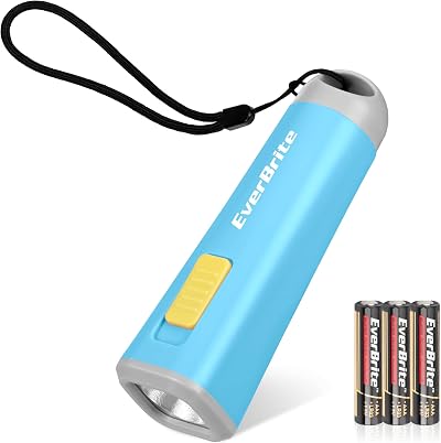 EverBrite Mini LED Flashlight Blue Soft Yellow Light 46g Lightweight Reading