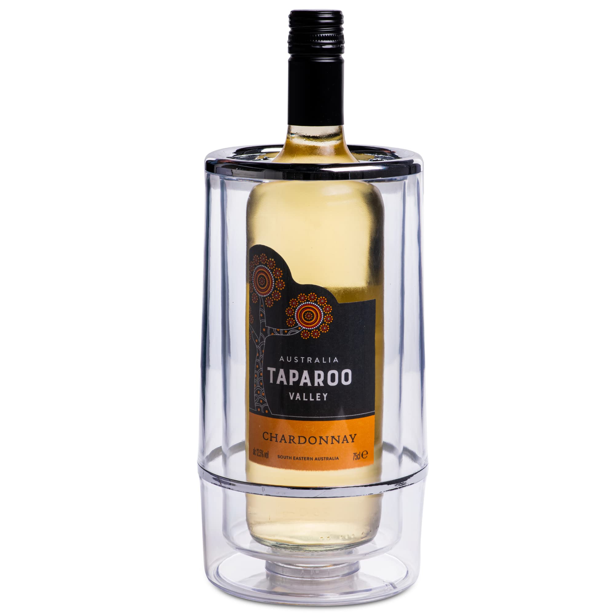 Acrylic Plastic Wine Cooler - Double Wall Wine Bottle Cooler