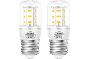 MMXIANG 5304511738 LED Refrigerator Light Bulb 2 Pack Compatible with Crosle.y Frigi.daire Replace KEID34L KEL3418L AP6278388 4584444 EAP12364857 Wide Voltage Design (85V to 265V, 3.5W)
