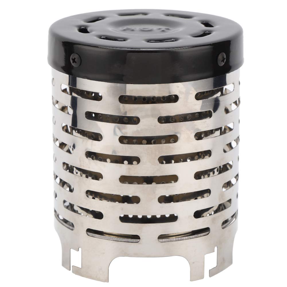 Portable Double Layer Stainless Steel Mini Heater - Safe Tent Heating Cover with Handle for Outdoor Hiking Backpacking Fishing Traveling Hunting Survival