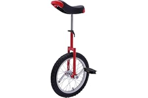OMOSIROI 16/24 Inch Wheel Unicycle with Steel Rim, Unicycle Electric Wheel Skidproof Mountain Tire Cycling Sports Exercise with Adjustable Seat, Adults Kids Outdoor Sports Fitness Exercise Tool