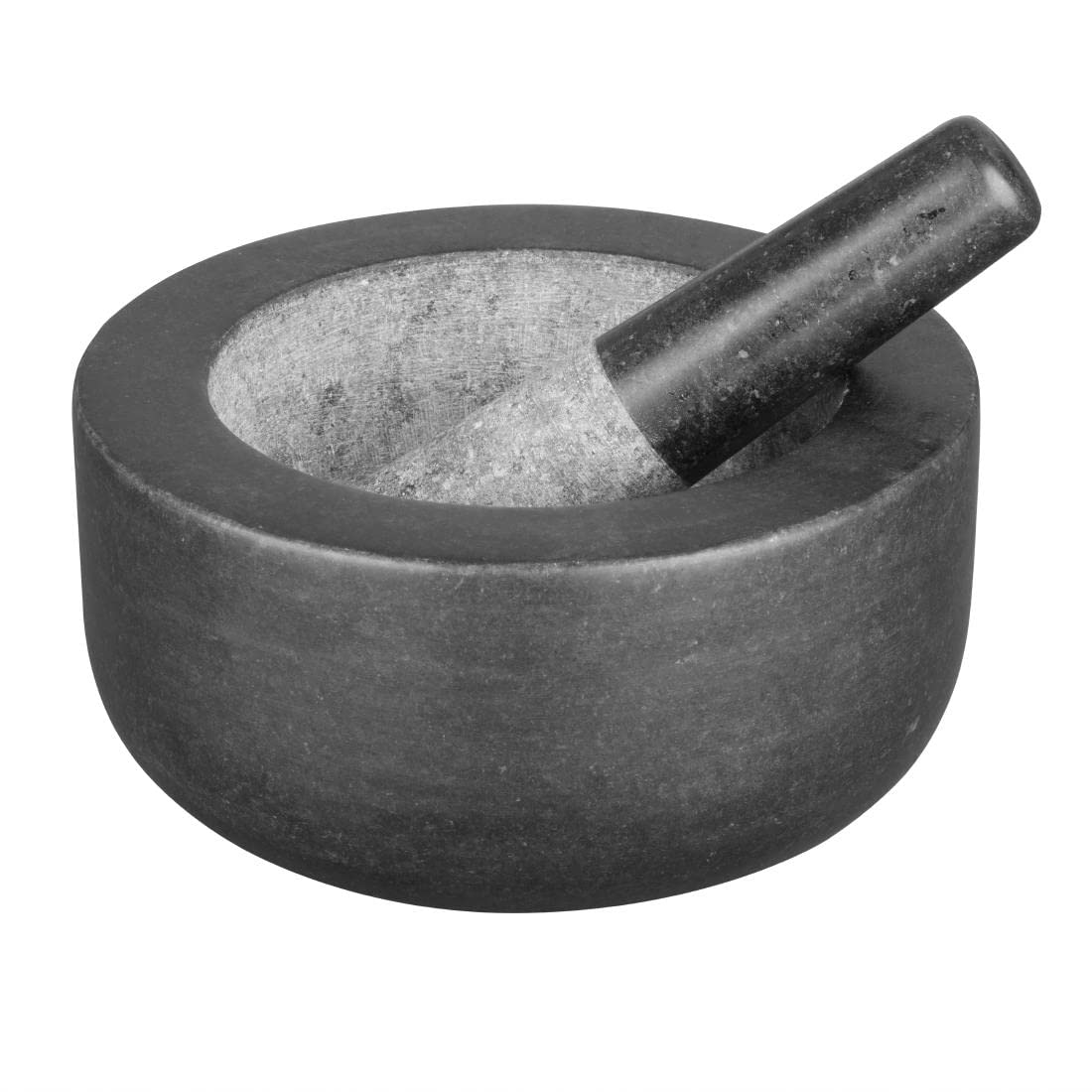 Vogue Granite Pestle and Mortar, Black, 203(Dia)mm, Granite Mortar and Pestle, Professional & Home Use, GG016