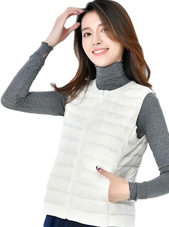 Amazon ダウンベスト レディース 軽量 暖かい ショート ベスト 暖かい ライトダウンノースリーブ カッコイイ ダウンジャケット 防風 防寒ふく おしゃれ 大きいサイズ シンプル コート チョッキ かわいい 通勤 通学 ベスト 通販