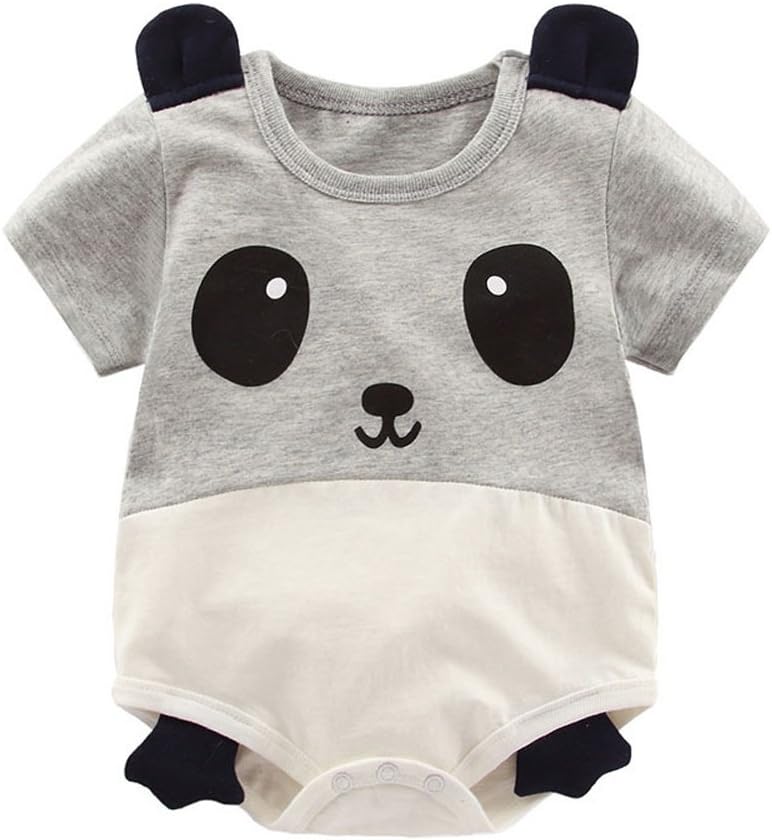 Paisdola Baby Boys Girls Short Sleeved Romper Cute Animals Jumpsuits