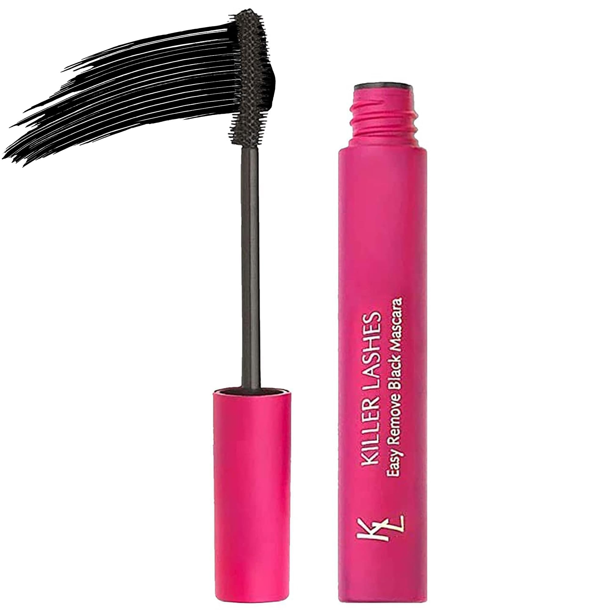 Killer Lashes Easy Remove Black Mascara with Moisturizing Formula for Fuller & Longer Lashes | Smudge Proof Mascara for Volume & Length, 1 Count (120 Days Supply)