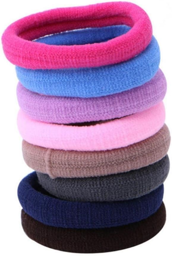 50 Pcs Thick Seamless Cotton Hair Bands Hair Ties Rope Ring Elastic