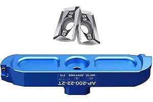 HeeHoo 90 Degree Dual-Insert CNC Fly Cutter, for BT FMB22 Tool Holder, for Metal Face Milling, Aluminum Surface Finishing (8"