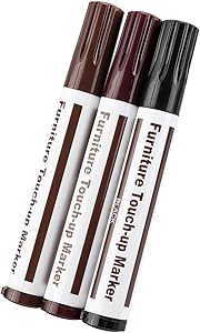 Total Furniture Repair System - 3 Pcs Scratch Restore & Repair Touch-Up Marker Kit - Felt Tip Markers for Stains, Scratches, Wood Floors, Desks, Carpenters, Bedposts, Touch Ups
