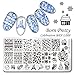 BORN PRETTY Christmas Nail Art Stamping Plate Snowflake Santa Claus Christmas Tree Stocking Stamp Template Image Plate BPX-L008