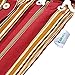 Ollieroo® Fall Camp Hammock Quilted Fabric With Pillow double size spreader bar heavy duty stylish 450 lb Red Stripes