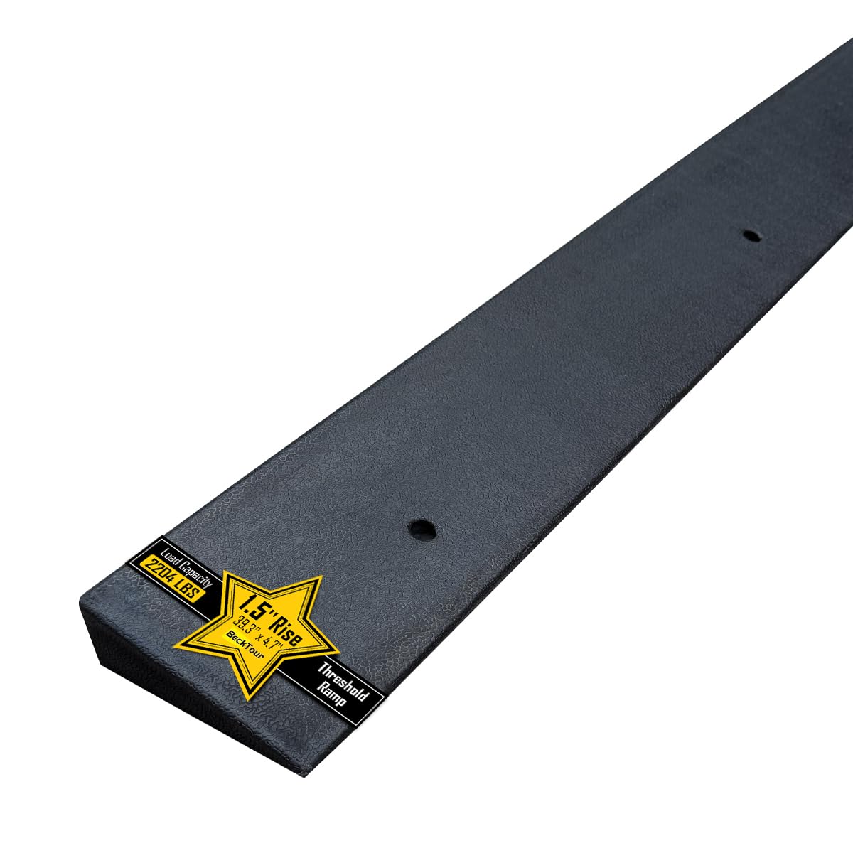 Photo 1 of 1.5'' Rise Rubber Threshold Ramp - 2204 LBS Capacity, Non-Slip, Cuttable & Adjustable - Handicap Ramp for Wheelchair Scooter Stroller - Driveway Curb Ramps for Doorways 1.5" Rise (39.3"x4.7")