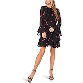 CeCe Women's Long Sleeve Ruffled Mini Dress