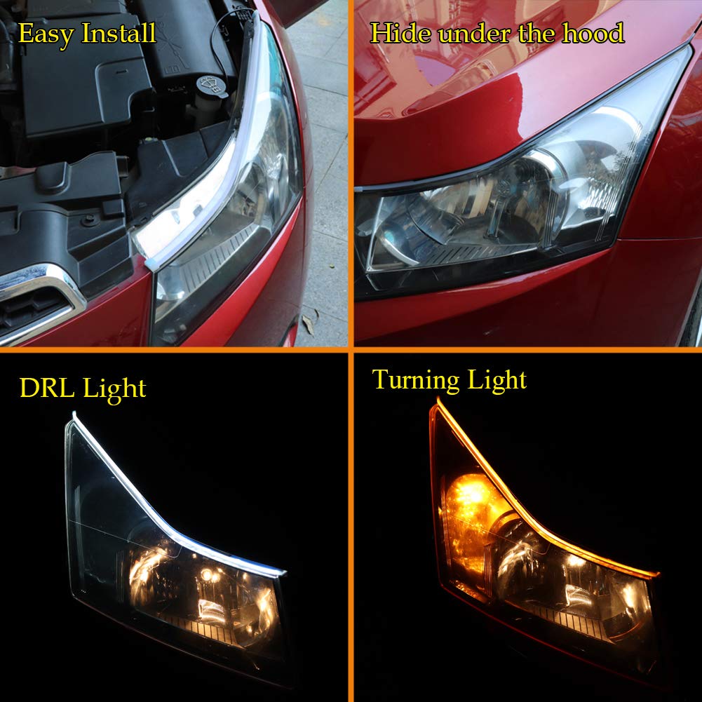 Accent & Off Road Lighting Didieyes 2pcs 18in 45cm Waterproof Double