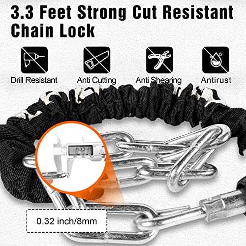 Titanker Bike Chain Lock, Security AntiTheft Bike Lock Chain Bicycle