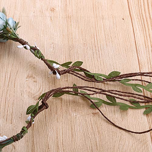 Berry Leaf Flower Headband Wedding Hair Wreath Floral Garland Photograph - Thumbnail 4