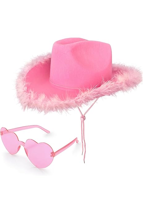 Cowgirl Hat Pink Pink Cowgirl Hat Kit Comes With Feather Boa