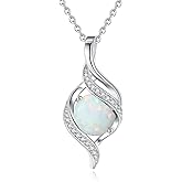 FANCIME Birthstone Necklace for Women Round Cubic Zirconia Necklace S925 Sterling Silver full Love Birthday Gifts for Mom Women