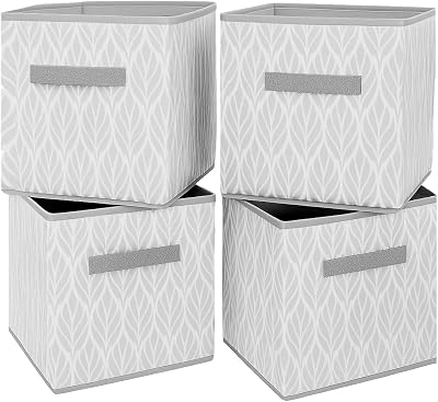 Clay Roberts Storage Cubes Grey Pack of 4 25cm Fabric Boxes