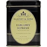 Harney &amp; Sons Black Tea, Earl Grey Supreme with Silver Tips, 4 oz | Black tea with Ceylon Silver Tips and natural bergamot oil. Contains caffeine.