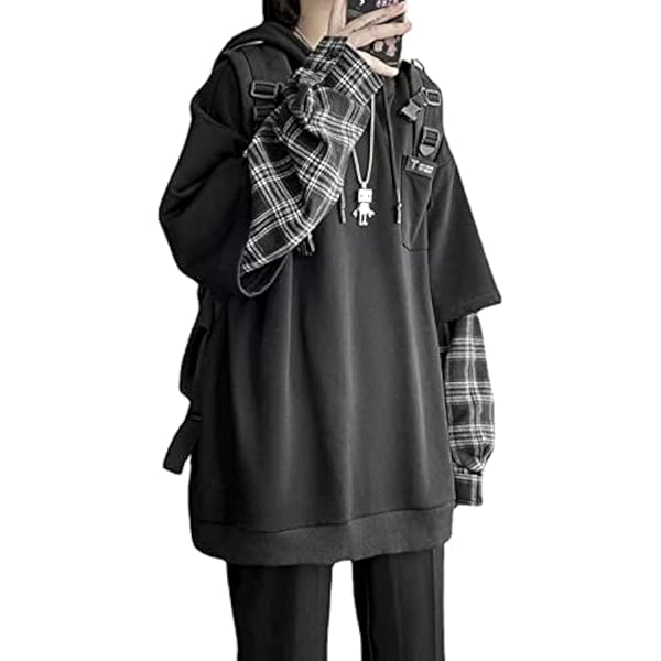 Men Patchwork Harajuku Korean Hoodie Long Sleeve Sweatshirt