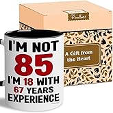 85th Birthday Gifts For Men, Women - Funny Mugs & Cups Ideas For Grandma, Presents For 85 Year Old Man, Woman, Dad, Mom, 1941 Birthday Present For Grandma & Grandpa, Happy 85th Bday Decorations Gift