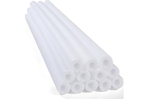 Nezyo 12 Pack Pool Noodles Foam Swim Noodles 52 Inch Jumbo Hollow Swimming Pool Noodle Bulk Floats Heavy Duty for Xmas Decoration Craft Projects Padding Bumper