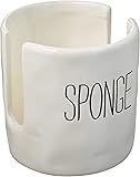 Mud Pie Kitchen Dish Sponge Holder Caddy, Off White