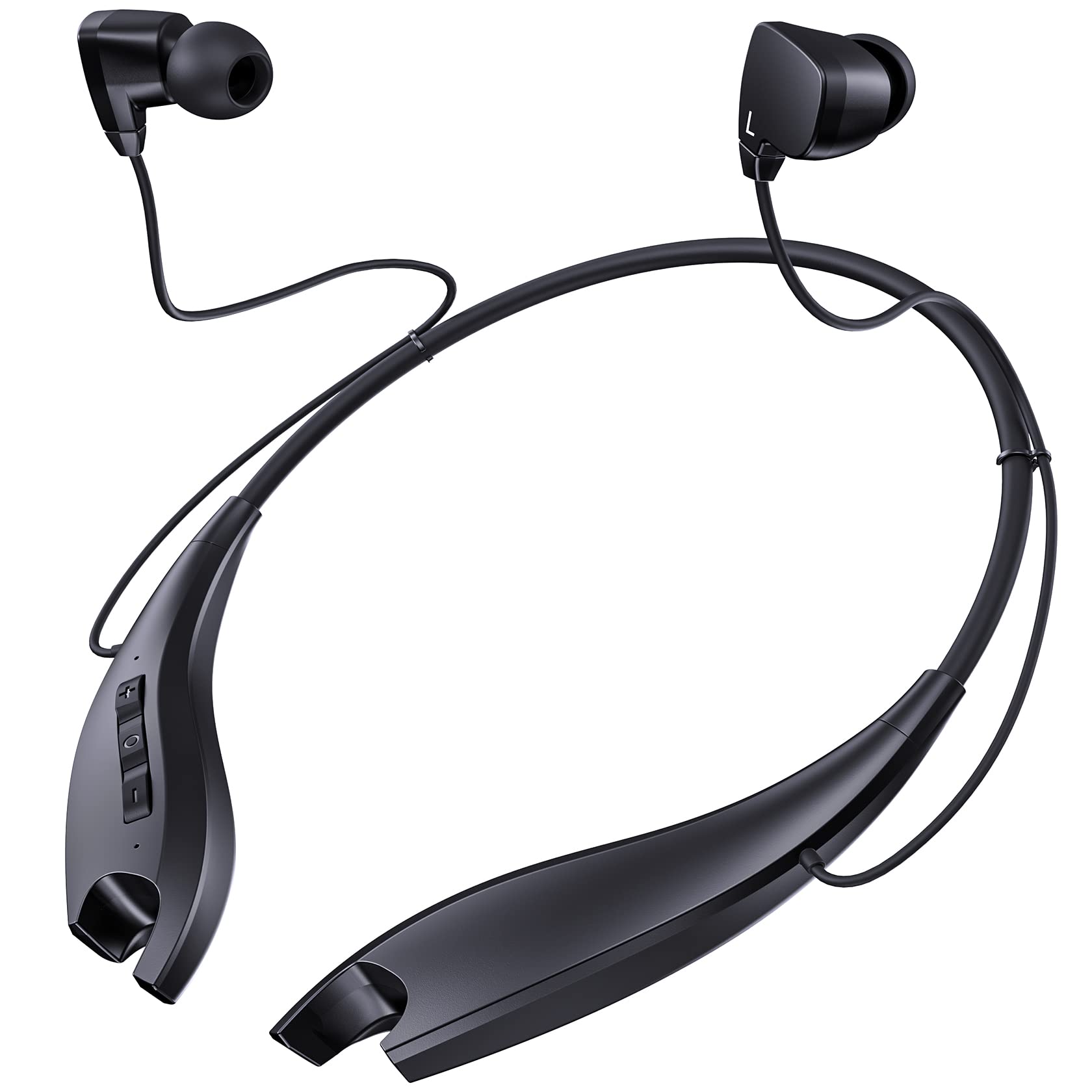 Photo 1 of YOSDOM Neckband Bluetooth Headphones, Around The Neck Headphones 24H+ Playtime, Bluetooth Headsets with Call Vibration, Shark Jaw Design Wireless Earbuds+Noise Isolation/Built-in Mic/IPX7 Waterproof