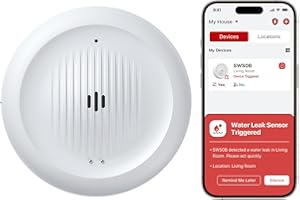 X-Sense Wi-Fi Water Leak Detector, 2-in-1 Leak & Low-Temperature Sensor with App Alerts and Sound Alarm, Smart Water Sensor f