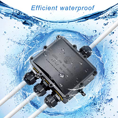 HAUSPROFI Abzweigdose, Verbindungsdose, Junction Box, IP68 Wasserdichte Verteilerdose,Ø 4mm-14mm, 4 Wege,ABS + PVC – Bild 5