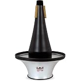 Denis Wick Adjustable Cup Mute for Bass Trombone, 5533 - Hand-Spun Aluminum Mute and Adjustable Cup Position for Varied Tone - Ideal for Practice, Performance &amp; Recording - 11.81 x 9.45 x 9.45 Inches