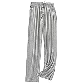 Soft Women's Modal-Cotton Pajama Pants with Pockets & Drawstring - Lounge Pants for Sleeping (Black/Blue/Pink/Gray)
