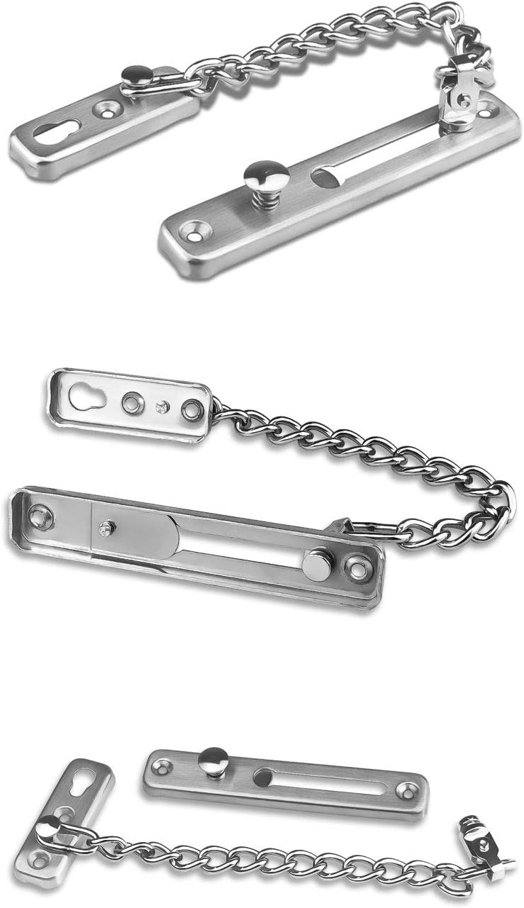 YUOIP® Thicker Stainless Steel Security Door Chains Safety Door Lock Slide Chain AntiTheft