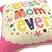 YOUR SMILE Mother's Day Cotton Linen Square Decorative Throw Pillow Case Cushion Cover 18x18 Inch(45CM*45CM) (Best mom Ever)