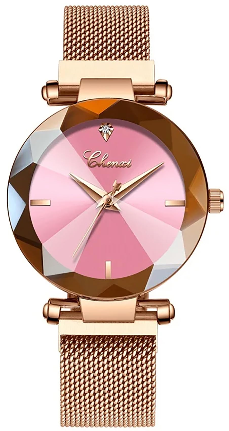 MASTOP Luxury Women Watches Analog Quartz Watch Bracelet Watch Mesh Band Waterproof Wrist Watches for Ladies, C Pink, Quartz Watch — image 1