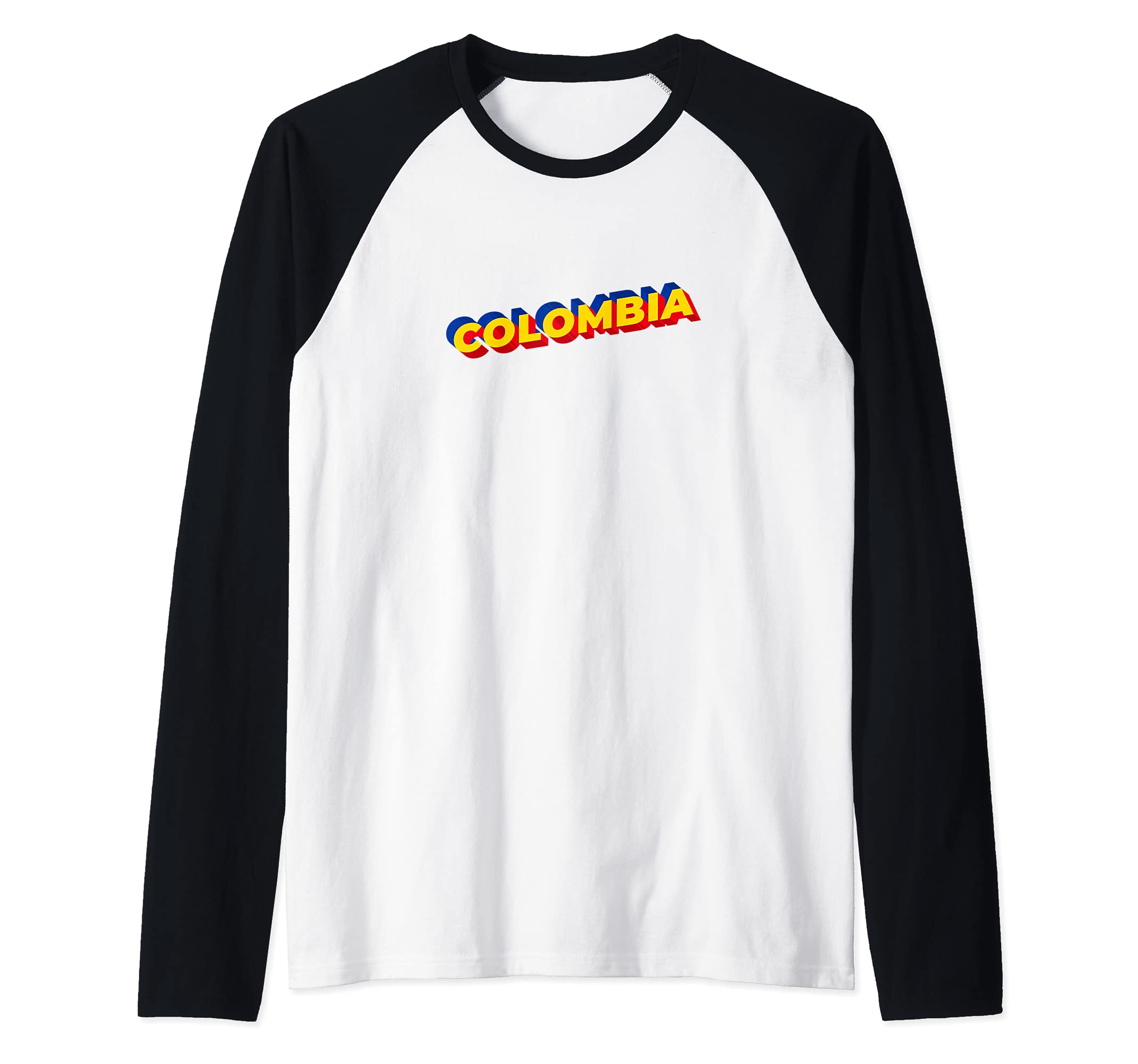 Flag Colombia Raglan Baseball Tee