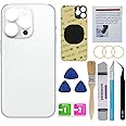 Perzework OEM Rear Back Glass Replacement for iPhone 14 Pro Max 6.7 inches with Reparing Toolkit (Silver)