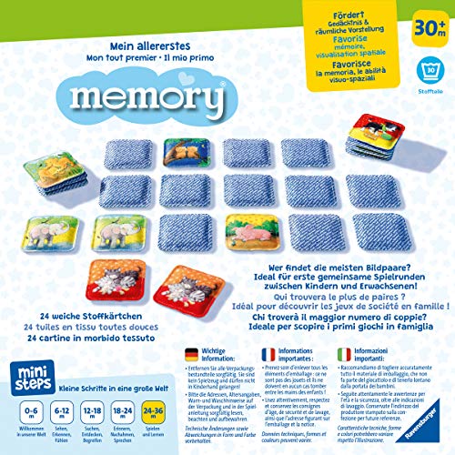 Ravensburger ministeps 4176 Mein allererstes memory - Das klassische Gedächtnisspiel mit 24 Stoff-Karten und süßen… – Bild 5