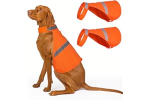 2Pcs Dogs Hunting Reflective Vests, High Visibility Bright Color Vis Dog Safety Vests, Dog Reflective Vest Clothing Yellow Or
