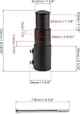 QWORK Bike Stem Riser 124mm 1-1/8 for Aluminum Fork 28.6mm view 7