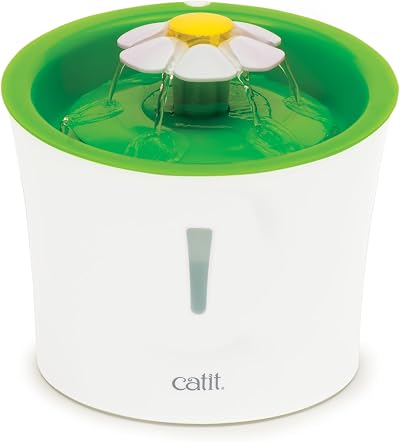 Catit Flower Cat Water Fountain Drinking Fountain with Water Level Window